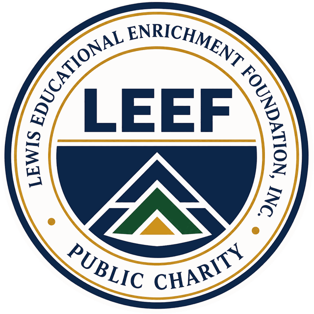 LEEF official seal — Lewis Educational Enrichment Foundation, Inc., Public Charity